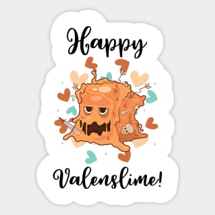 Happy Valenslime Roleplaying Video Game RPG Geek Couple Gift Sticker